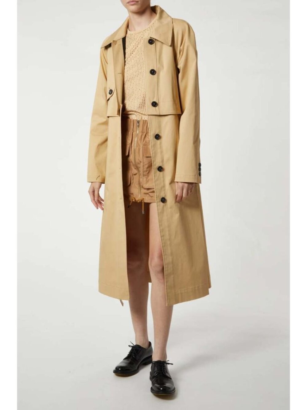 Saint Art New York London Trench Coat Khaki Size Medium NWT - Picture 2 of 9